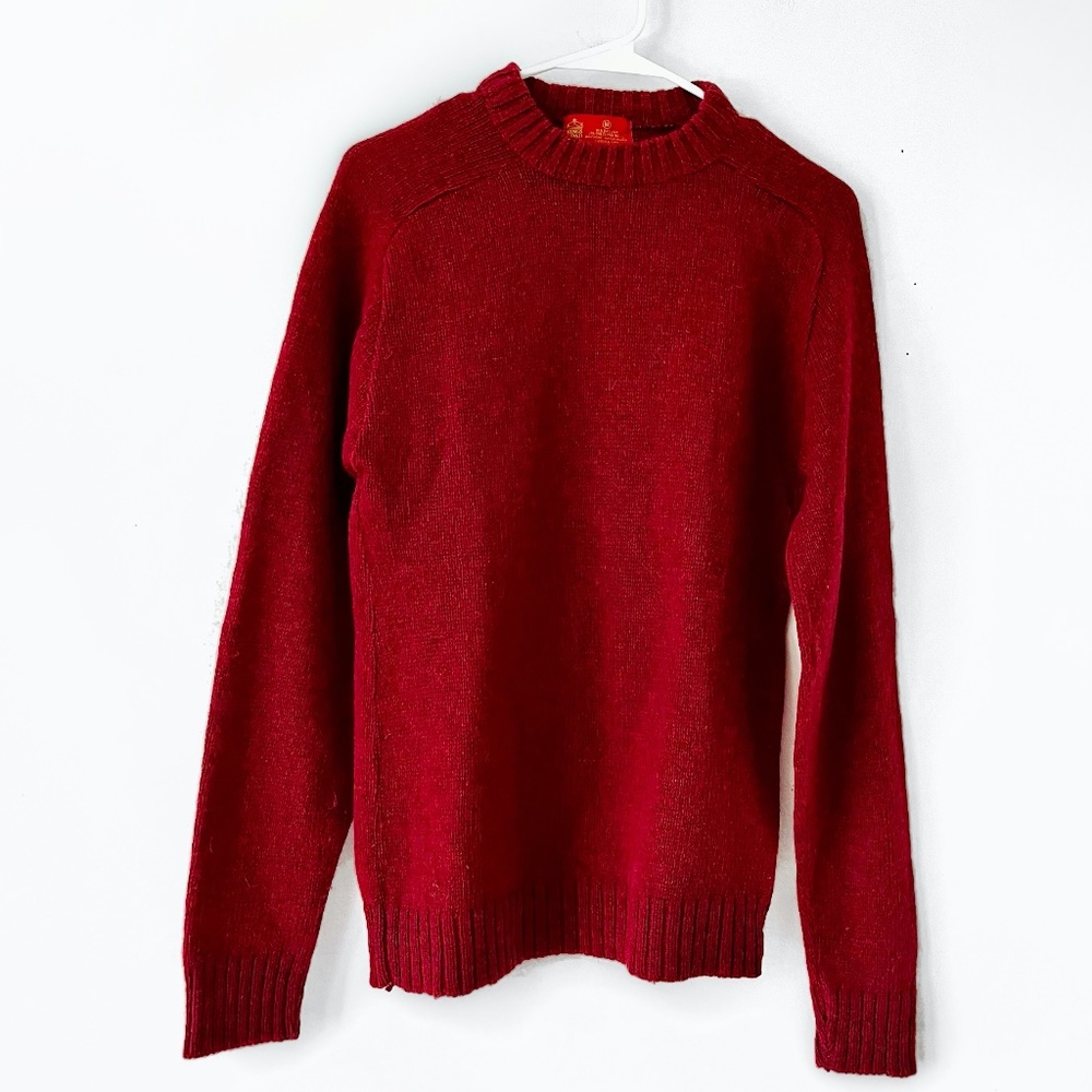 Vintage 70s Sears The Men's Store Orlon Wool Blend Crewneck Knit Sweater Size M